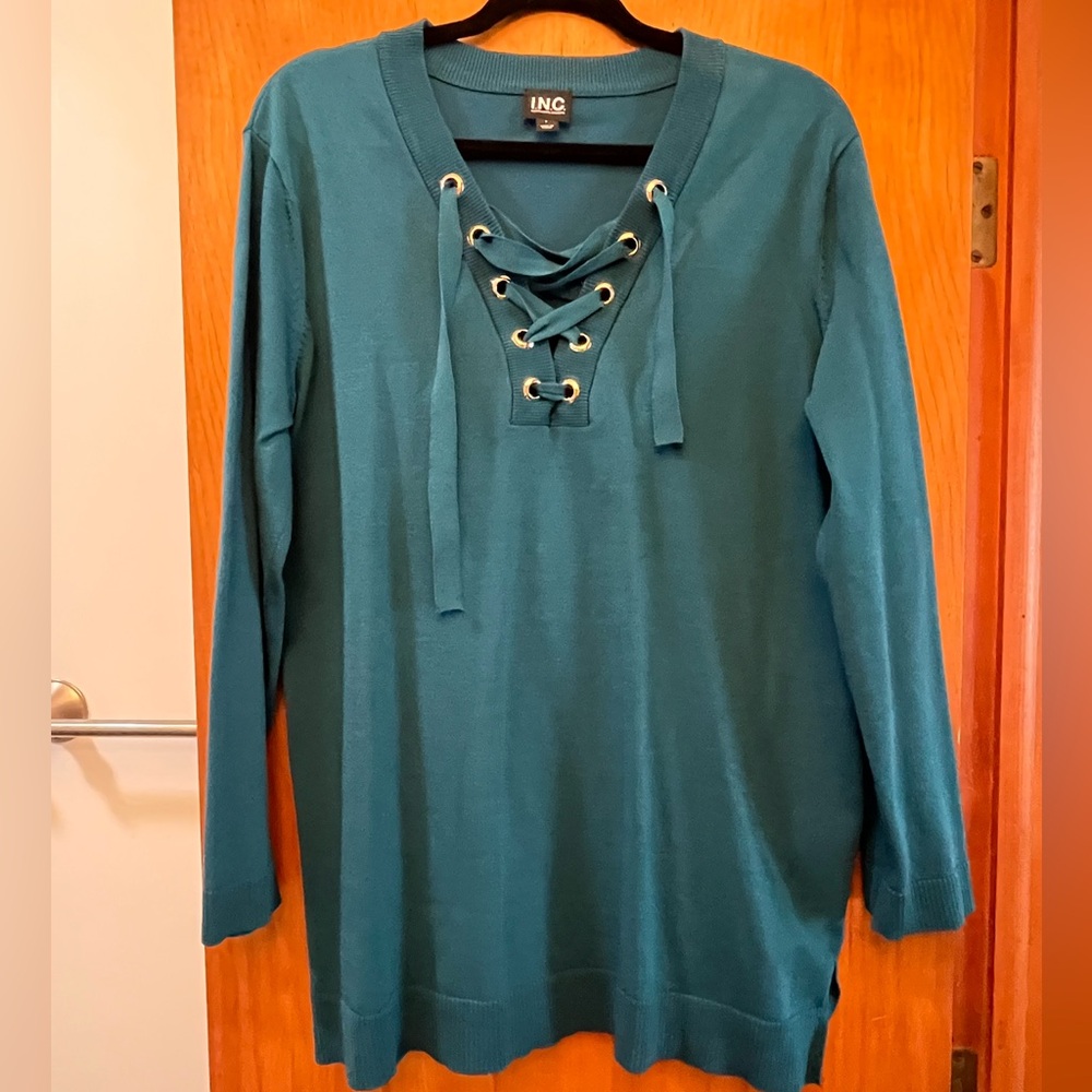 INC International Concepts Teal Knit Top